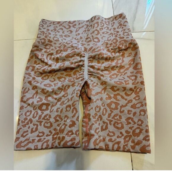 SHEIN Leopard Print Athletic Shorts - Gray, orange, Green #14 - Picture 2 of 7